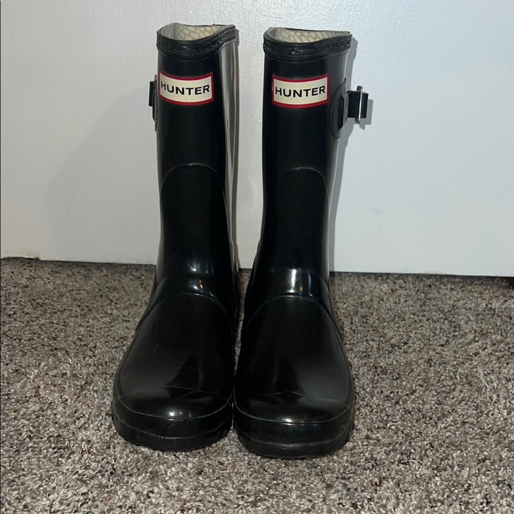 Hunter Original Gloss Short Black Rainboots